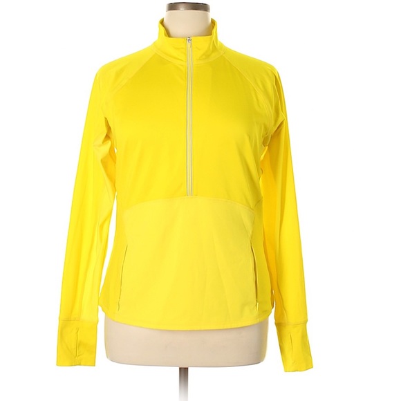 Athleta Tops - Athleta Yellow Track Jacket 🧥 Sweatshirt